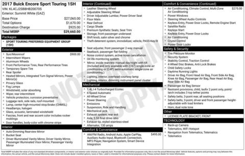 White 2017 Buick Encore Sport Touring for sale in Berlin, NJ