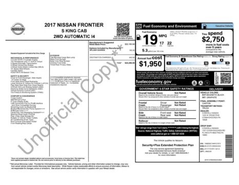 Black 2017 Nissan Frontier S for sale in Berlin, NJ