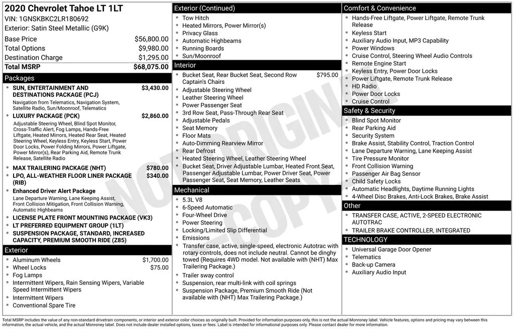 2020 Chevrolet Tahoe 4WD LT's photo