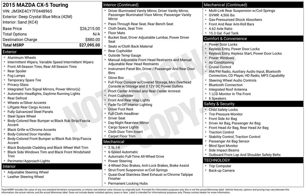 2015 Mazda CX-5 Touring auto 4WD's photo