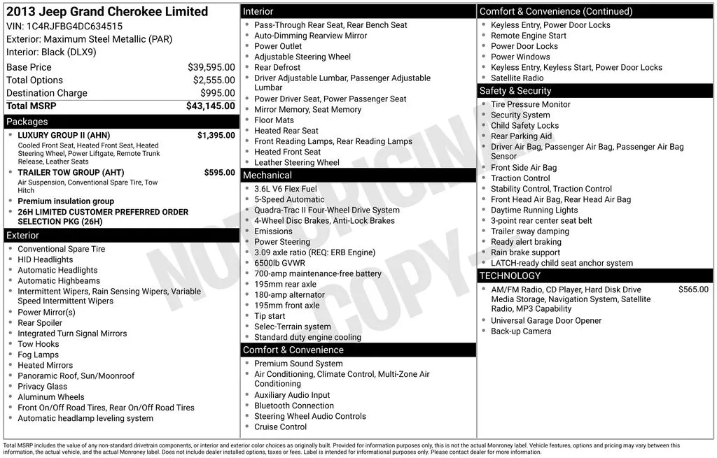 2013 Jeep Grand Cherokee Limited 4WD's photo