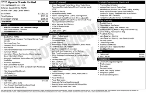 White 2020 Hyundai Sonata Limited for sale in Berlin, NJ
