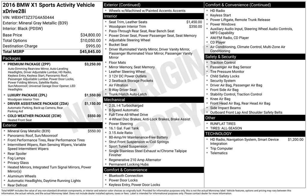 2016 BMW X1 xDrive28i's photo