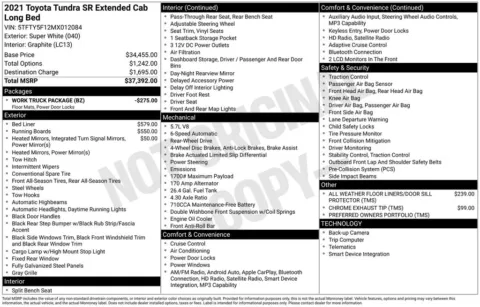White 2021 Toyota Tundra SR for sale in Berlin, NJ