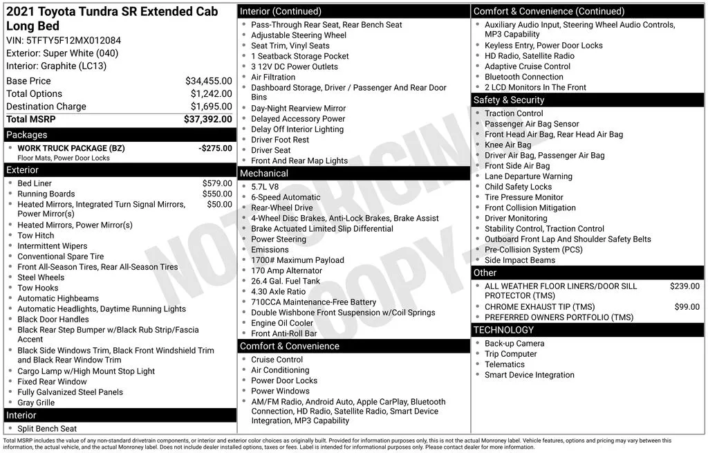 2021 Toyota Tundra SR for sale in Berlin, NJ
