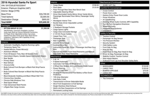Gray 2016 Hyundai Santa Fe Sport 2.4 Base for sale in Berlin, NJ