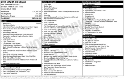 Black 2016 Mazda CX-5 Sport for sale in Berlin, NJ