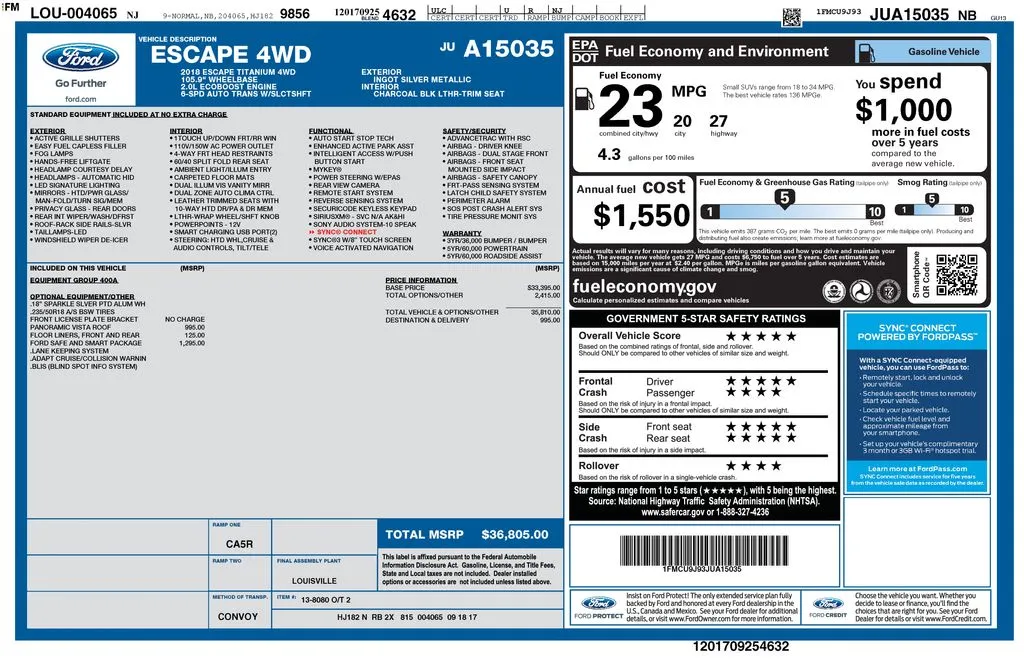 2018 Ford Escape Titanium for sale in Berlin, NJ