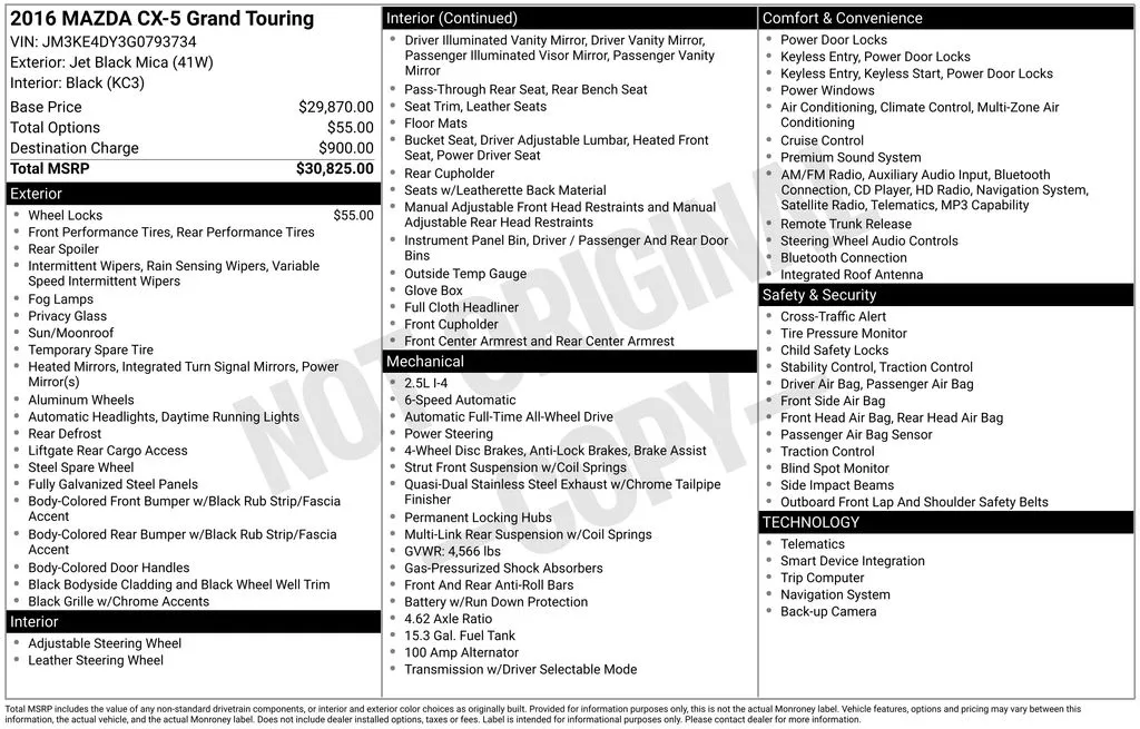 2016 Mazda CX-5 Grand Touring for sale in Berlin, NJ