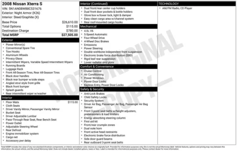Gray 2008 Nissan Xterra S for sale in Berlin, NJ