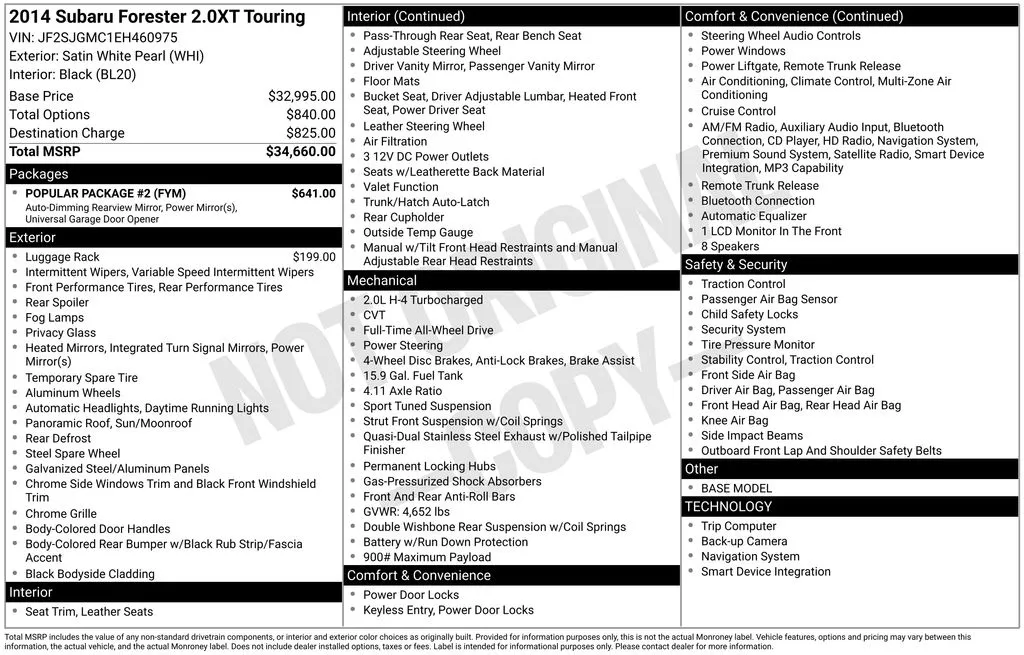 2014 Subaru Forester 2.0XT Touring for sale in Berlin, NJ