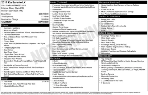 Black 2017 Kia Sorento LX for sale in Berlin, NJ