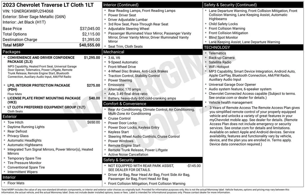 2023 Chevrolet Traverse LT for sale in Berlin, NJ
