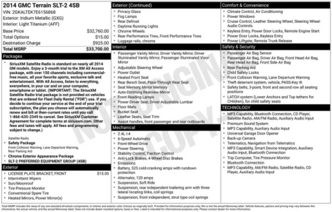 Gray 2014 GMC Terrain SLT-2 for sale in Berlin, NJ