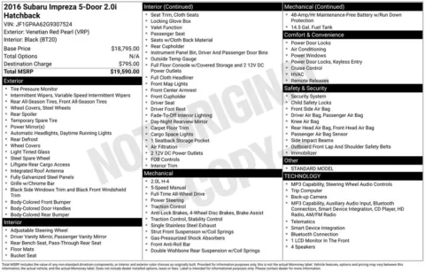 Red 2016 Subaru Impreza 2.0i for sale in Berlin, NJ