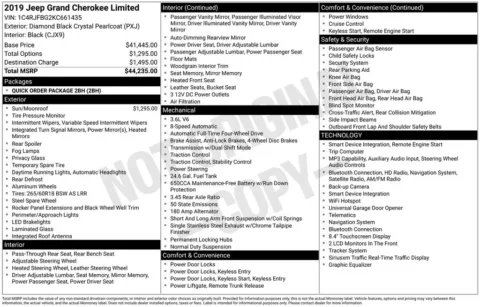 Black 2019 Jeep Grand Cherokee Limited for sale in Berlin, NJ