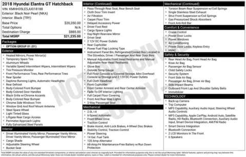 Black 2018 Hyundai Elantra GT for sale in Berlin, NJ