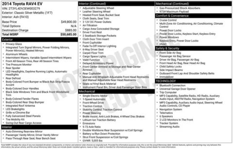 Silver 2014 Toyota RAV4 EV for sale in Berlin, NJ