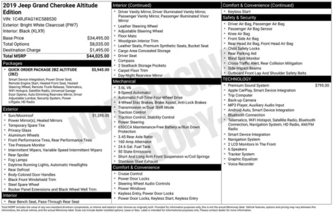 White 2019 Jeep Grand Cherokee Altitude for sale in Berlin, NJ