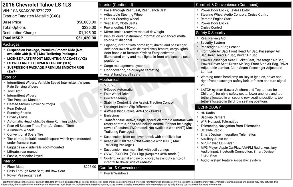 2016 Chevrolet Tahoe LS for sale in Berlin, NJ