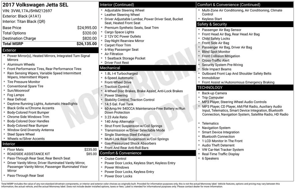 2017 Volkswagen Jetta 1.8T SEL for sale in Berlin, NJ
