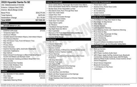 Red 2020 Hyundai Santa Fe SE for sale in Berlin, NJ