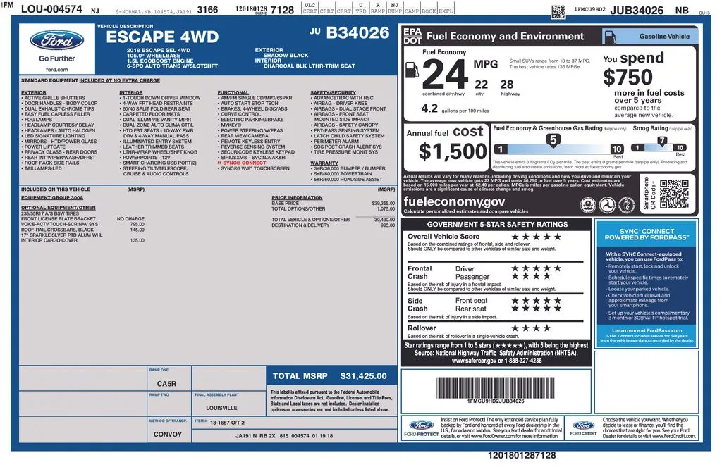 2018 Ford Escape SEL for sale in Berlin, NJ