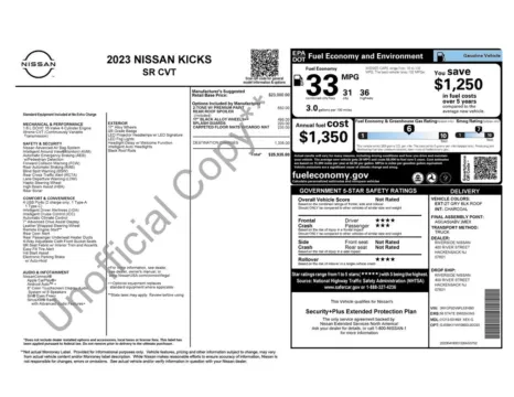 Black 2023 Nissan Kicks SR for sale in Berlin, NJ