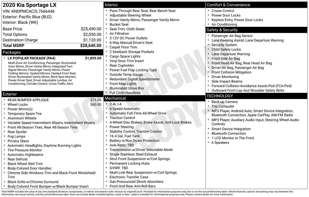 2020 Kia Sportage LX for sale in Berlin, NJ