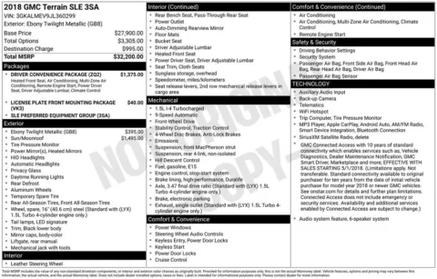 Black 2018 GMC Terrain SLE for sale in Berlin, NJ