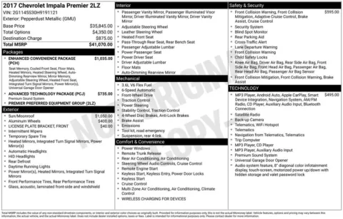 Gray 2017 Chevrolet Impala Premier for sale in Berlin, NJ