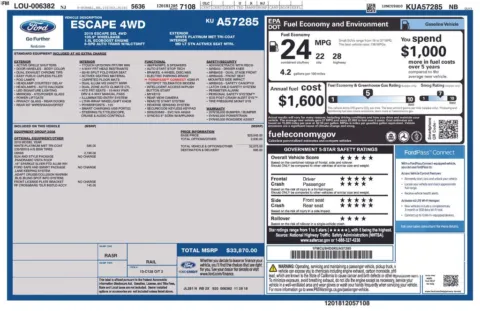 White 2019 Ford Escape SEL for sale in Berlin, NJ
