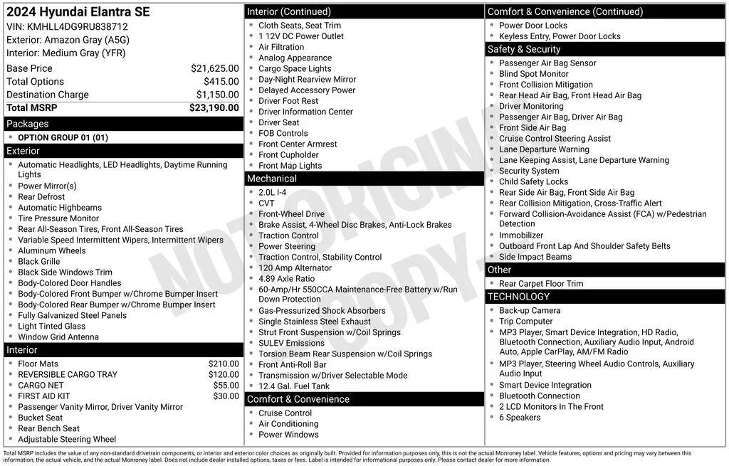 2024 Hyundai Elantra SE for sale in Berlin, NJ