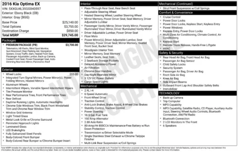 Black 2016 Kia Optima EX for sale in Berlin, NJ