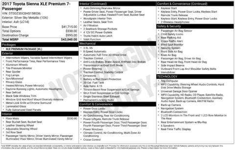 Silver 2017 Toyota Sienna XLE Premium for sale in Berlin, NJ