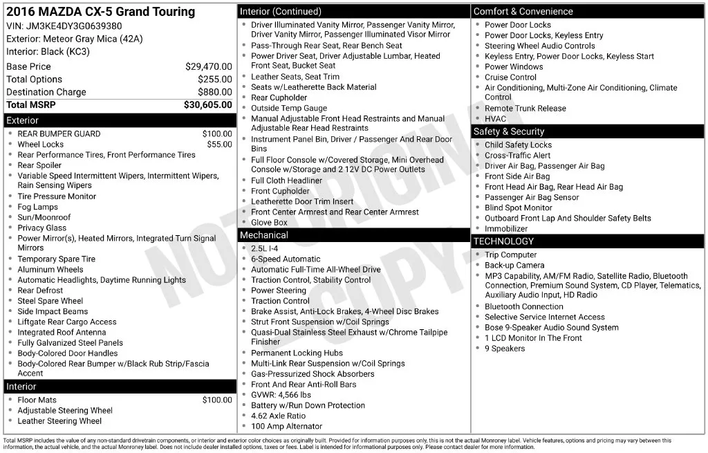 2016 Mazda CX-5 Grand Touring for sale in Berlin, NJ