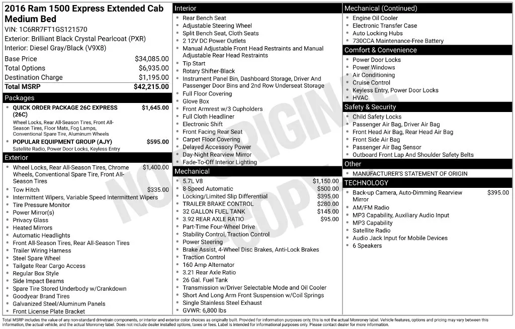 2016 Ram 1500 Express for sale in Berlin, NJ