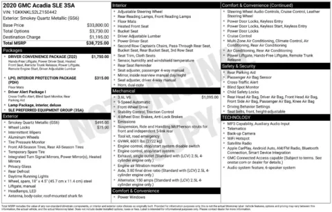 Gray 2020 GMC Acadia SLE for sale in Berlin, NJ