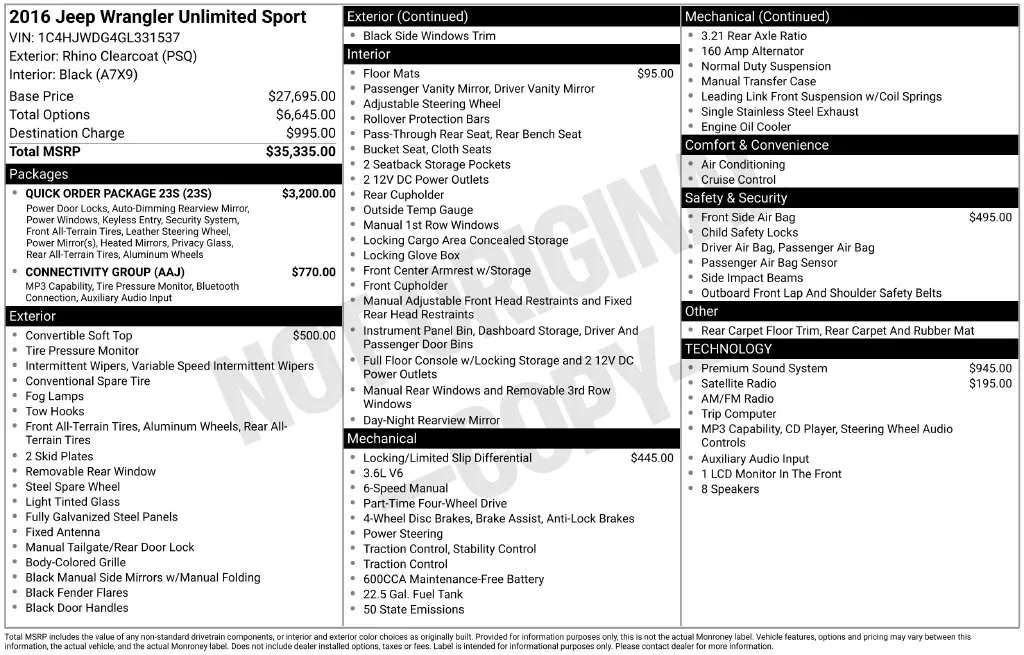 2016 Jeep Wrangler Unlimited Sport for sale in Berlin, NJ