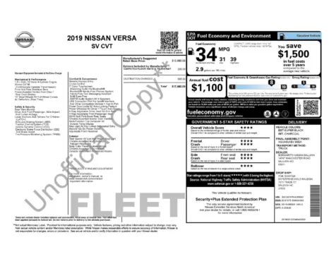 Black 2019 Nissan Versa 1.6 SV for sale in Berlin, NJ