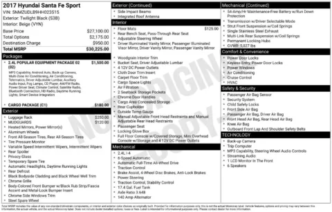 Black 2017 Hyundai Santa Fe Sport 2.4 Base for sale in Berlin, NJ