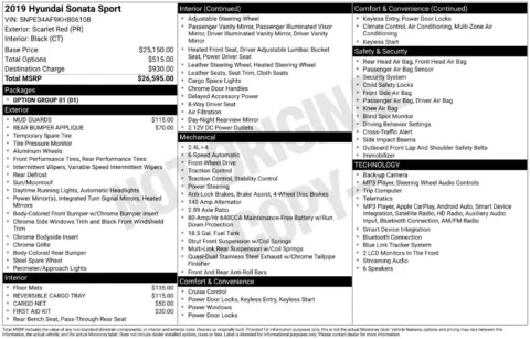 Red 2019 Hyundai Sonata Sport for sale in Berlin, NJ