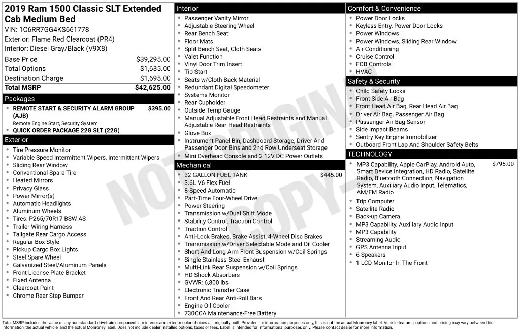 2019 Ram 1500 Classic SLT for sale in Berlin, NJ
