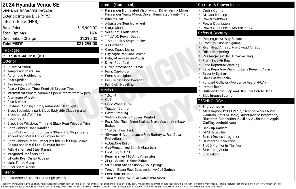 2024 Hyundai Venue SE for sale in Berlin, NJ
