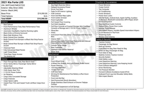 Silver 2021 Kia Forte LXS for sale in Berlin, NJ