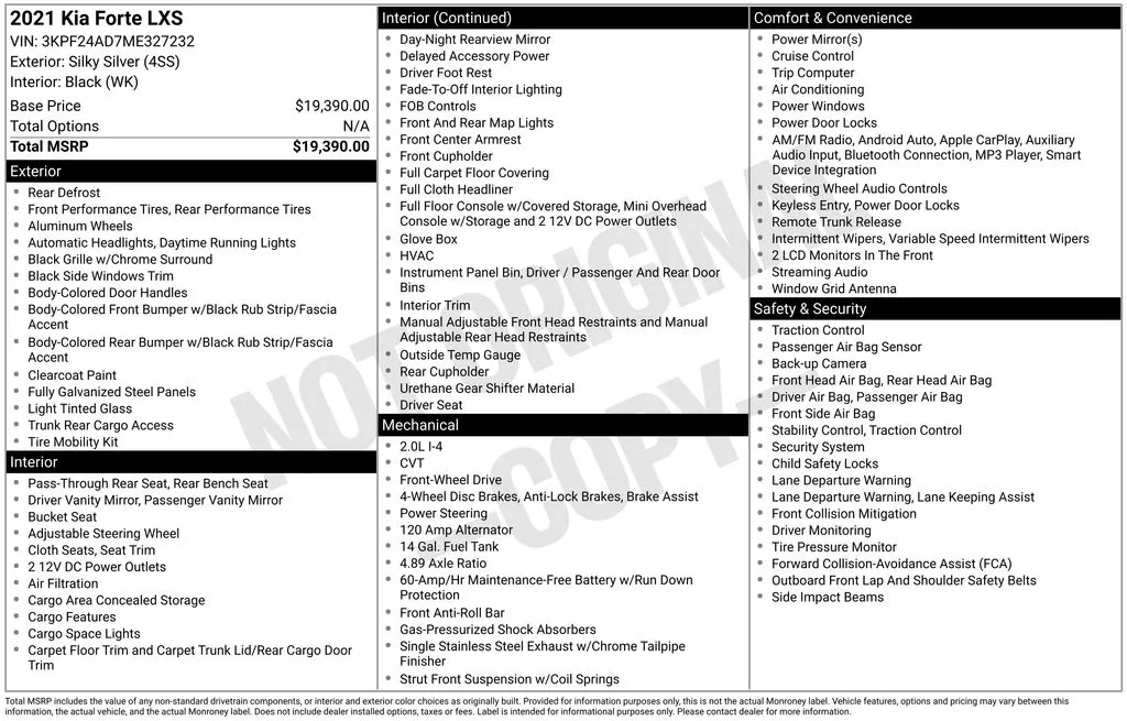 2021 Kia Forte LXS for sale in Berlin, NJ