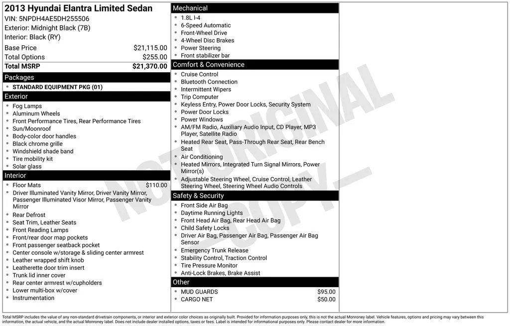 2013 Hyundai Elantra Limited for sale in Berlin, NJ