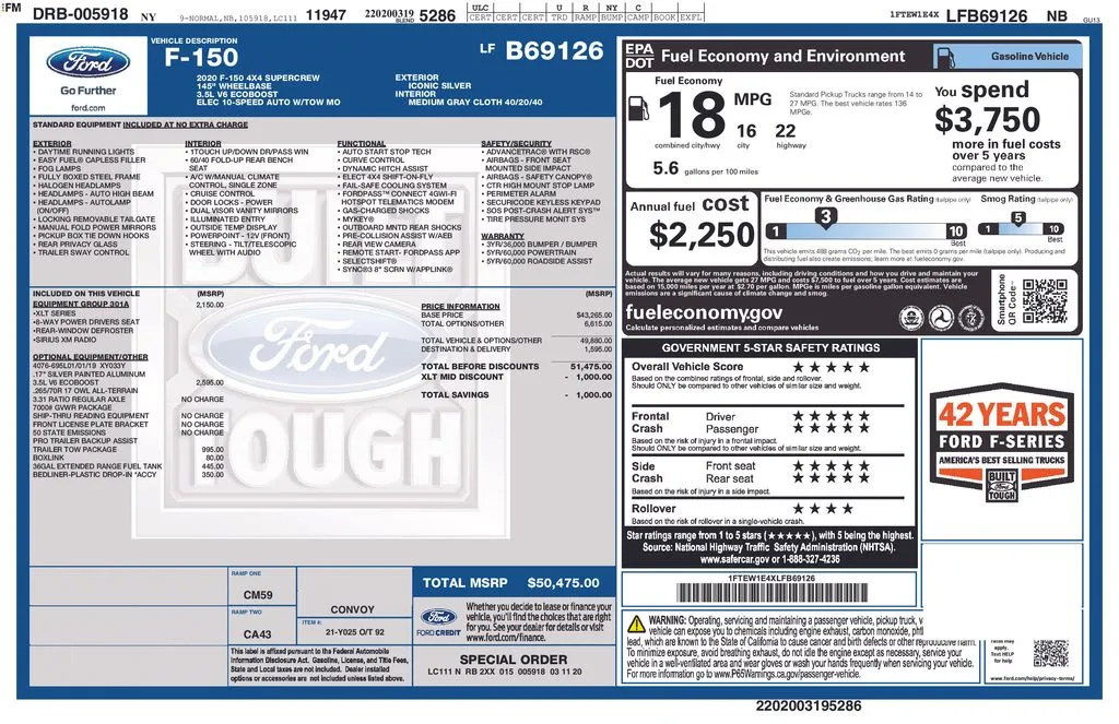 2020 Ford F-150 XLT for sale in Berlin, NJ