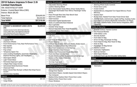Black 2018 Subaru Impreza 2.0i Limited for sale in Berlin, NJ