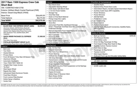Black 2017 Ram 1500 Express for sale in Berlin, NJ